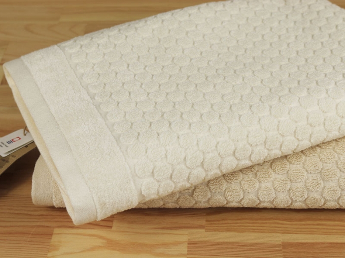 オーガニック フレームドット バス 2枚 ＆ フェイスタオル 2枚 セット OG-45 タオル スーピマコットン スーピマ オーガニックコットン 綿 高級 ギフト お祝い